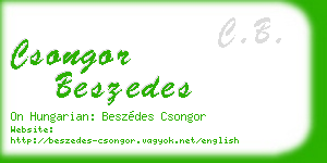 csongor beszedes business card